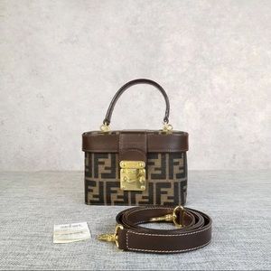 Fendi zucca box portable crossbody bag